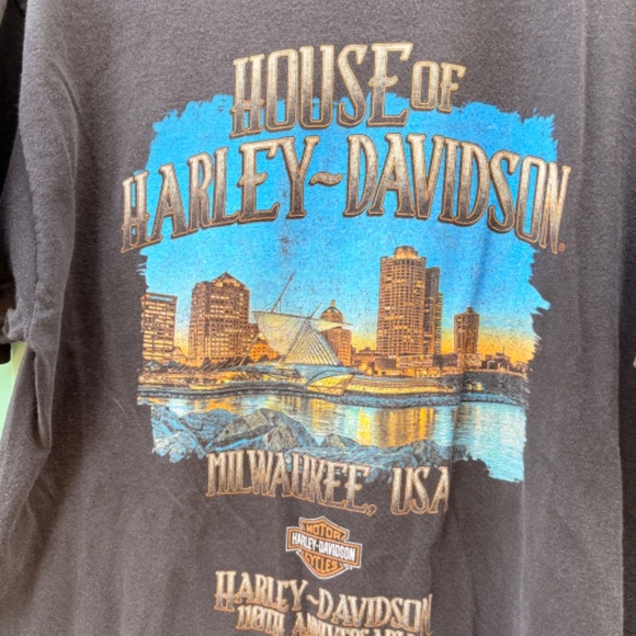 Harley Davidson motorycles HOUSE Of Milwaukee Size LARGE men t shirt black - Picture 2 of 5